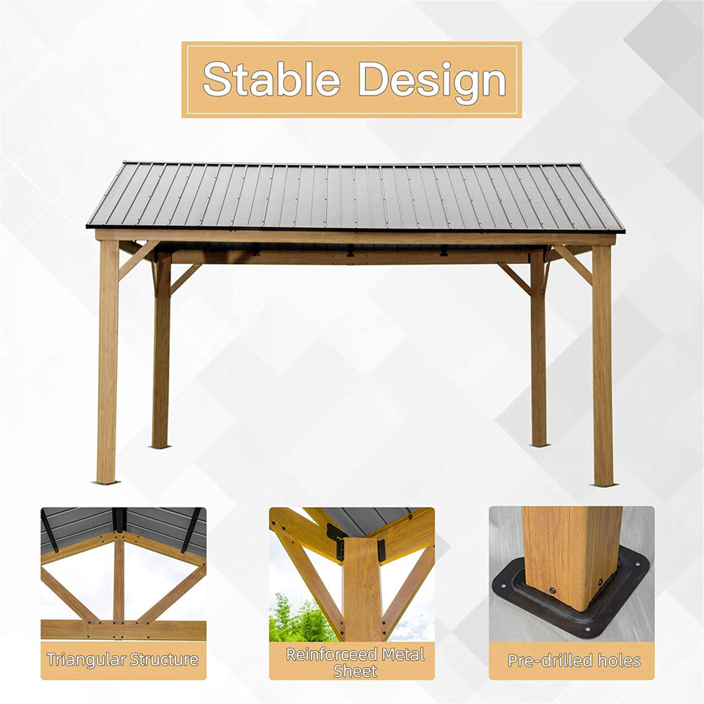 Alora 12x14 FT Hardtop All-Weather Outdoor Gazebo