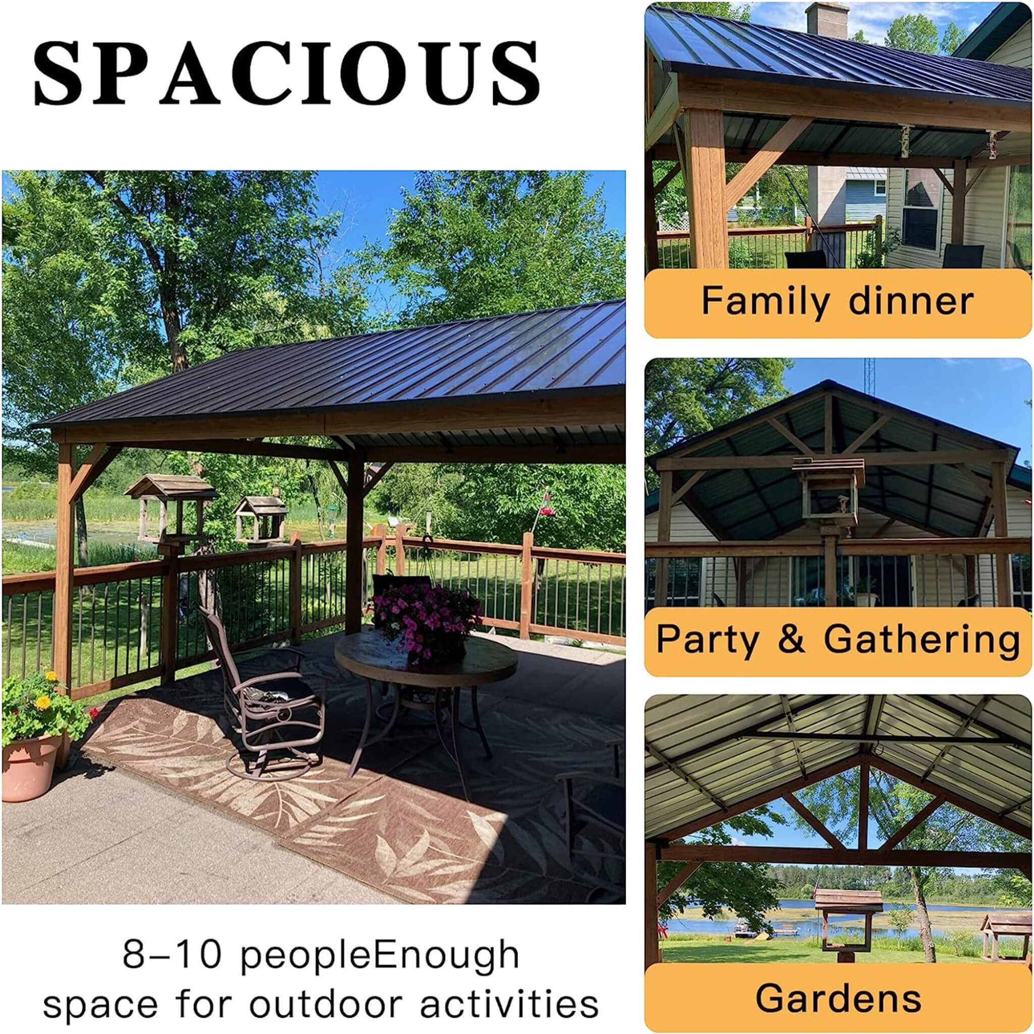 Alora 12x14 FT Hardtop All-Weather Outdoor Gazebo