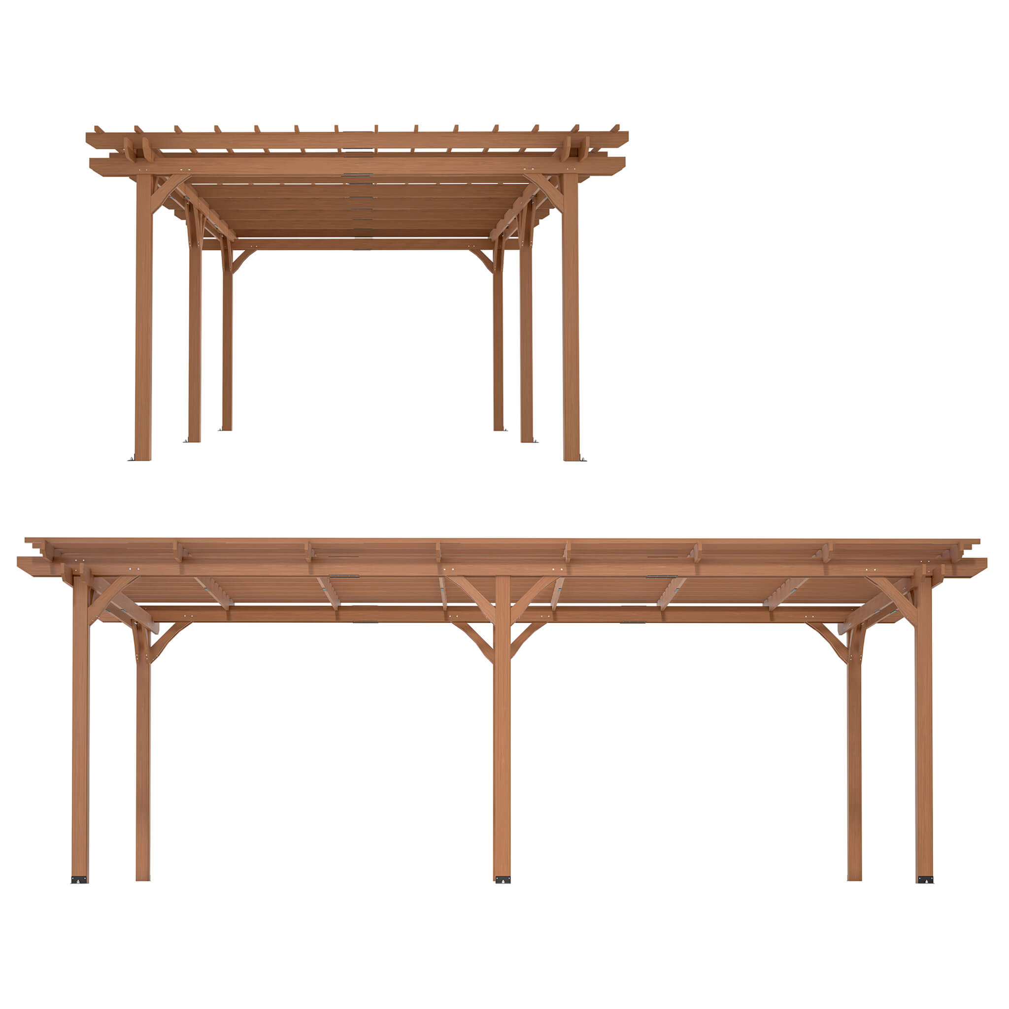 Alora 12x16 FT Outdoor Wooden Pergola Gazebo – Waterproof Grape Arbor for Garden & Patio
