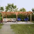 Alora 12x16 FT Outdoor Wooden Pergola Gazebo – Waterproof Grape Arbor for Garden & Patio