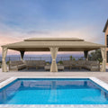 14x28 FT Extra Large Hardtop Gazebo – Heavy-Duty Aluminum Frame with Galvanized Steel Double Roof Outdoor Shelter