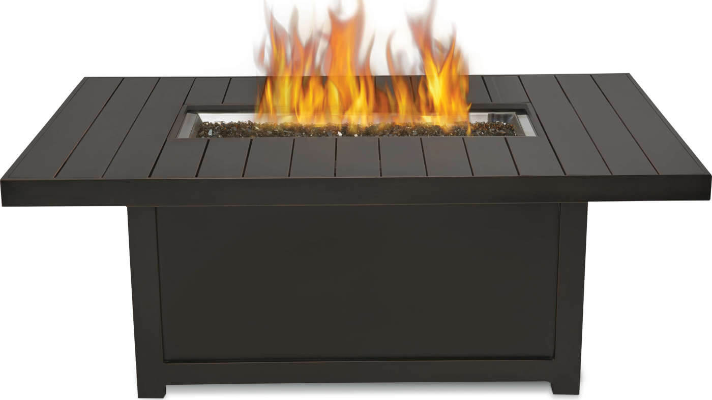 Patio Elegance Fire Table – St. Tropez Rectangle Patio Flame Table