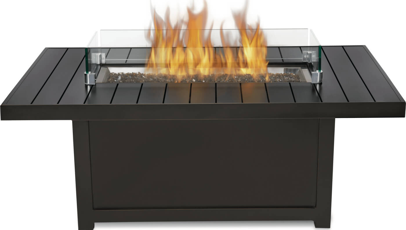 Patio Elegance Fire Table – St. Tropez Rectangle Patio Flame Table